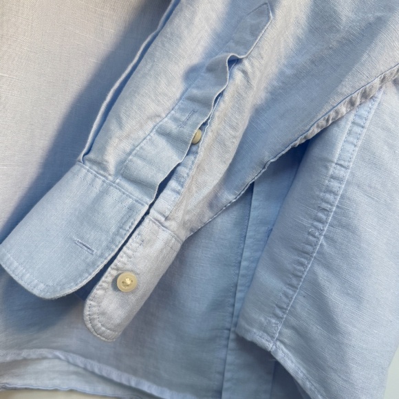 Zara Mans Linen/Cotton Button Down Shirt - Picture 3 of 5